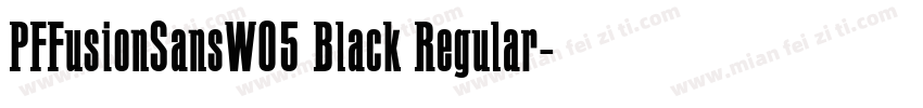 PFFusionSansW05 Black Regular字体转换